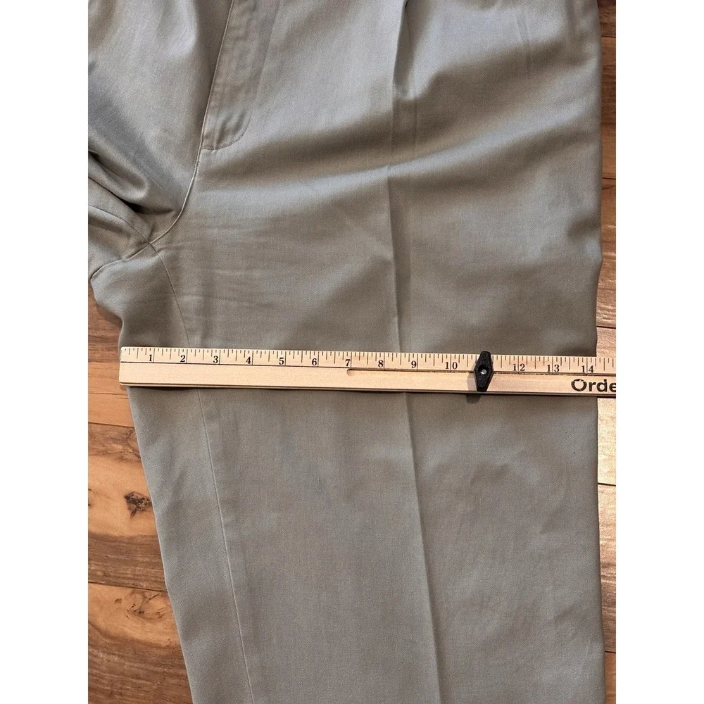 Vtg Polo Ralph Lauren 42 x 29 Khaki Cotton Twill Chino Pants/ Pleated & Cuffed